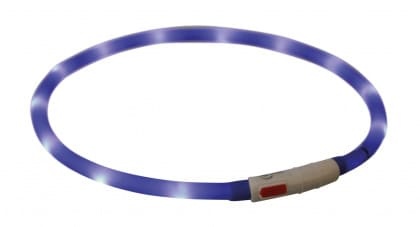 Flash Leuchtring USB, Silikon, XS–XL: royalblau